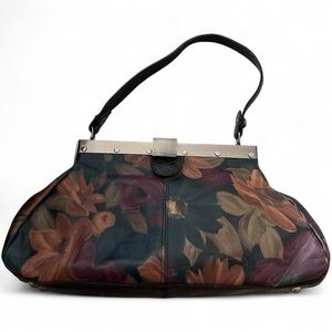 *NWOT* Patricia Nash Vintage Floral Frame Satchel Leather Bag